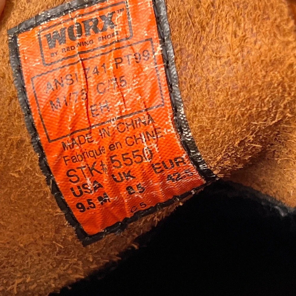 WORX by Red Wing Shoes Moc Toe Oxford Size 9.5 Mens Brown Leather Work Shoe Boot